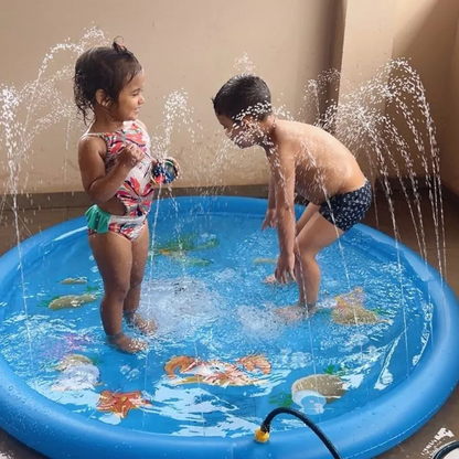 Alfombra lanza agua tipo cascada para niños y mascotas