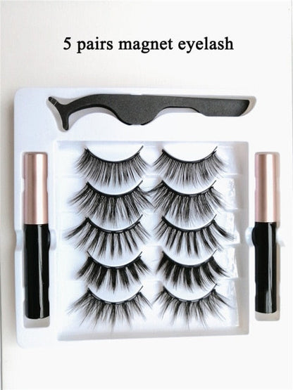 SuperLash™ Pro - Pestañas magnéticas con delineador - ENGLA Chile ® 5 Pares de pestañas + 2 delineadores